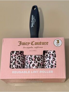 Juicy Couture Pink & Black Reusable Lint Roller